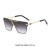 Golden frame gradient grey lens