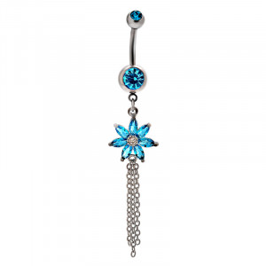 Beautiful Sunflower Shaped Belly Ring Three Colors Available
