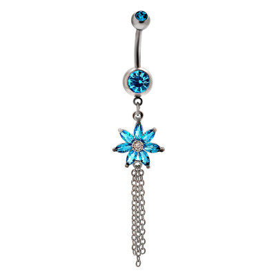 Beautiful Sunflower Shaped Belly Ring Three Colors Available