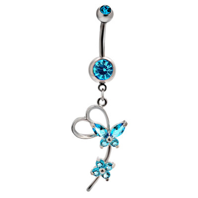 Creative Zircon Decorated Belly Ring Three Colors Creative Zircon Decorated Belly Ring Three Colors