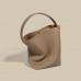 Soft Cowhide Simple Bucket Bag