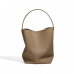Soft Cowhide Simple Bucket Bag