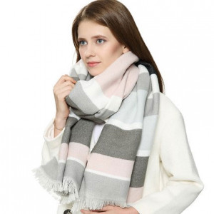 Stripe Pattern Cute Cashmere Scarf For Lady