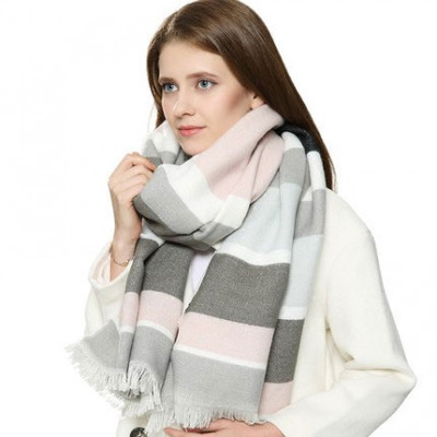 Stripe Pattern Cute Cashmere Scarf For Lady