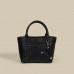 Woven Pattern Leather Tote Bag