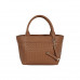 Woven Pattern Leather Tote Bag