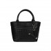 Woven Pattern Leather Tote Bag
