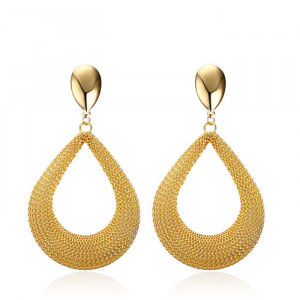 Golden Drop Shaped Earrings