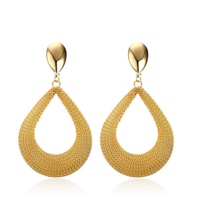 Golden Drop Shaped Earrings