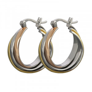 Creative Three Strips Overlapping Earrings