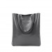Solid Color Large Capacity Leather Tote Bag