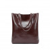 Solid Color Large Capacity Leather Tote Bag