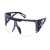 Black frame transparent lens