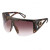 Brown pattern frame gradient brown lens