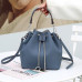 Women's Leather Bucket Bag With Rope Closure