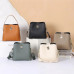 Practical Leather Bucket Bag For Office Ladies