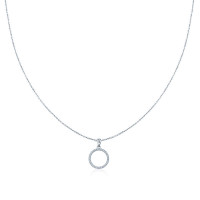 Ring Shaped Pendant With Zircon Stones Surrounded