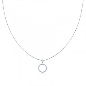 Ring Shaped Pendant With Zircon Stones Surrounded