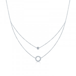925 Sterling Silver Double Chain Necklace