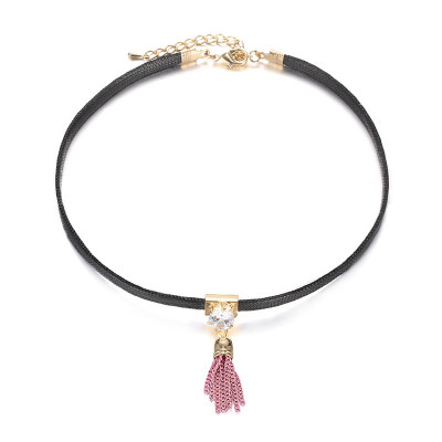 Rhinestone Hemp Rope Necklace For Charming Lady