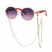 Stylish Small Round Frame Sunglasses With Chain