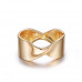 Simple Wind Bow Bright Wide Band Bracelet