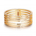 Multi-layer Geometric Hollowed-out Wide Brim Bracelet