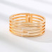 Multi-layer Geometric Hollowed-out Wide Brim Bracelet