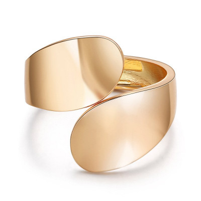 Mirror Oval Double-head Wide Brim Bracelet