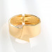 Mirror Flat Wide Edge Crossed Symmetrical Bracelet