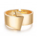 Mirror Flat Wide Edge Crossed Symmetrical Bracelet