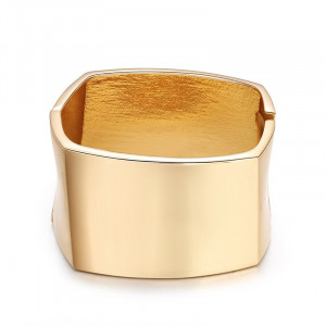Smooth Square Minimalist Wide Brim Bracelet
