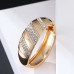 Arc-shaped Stone Inlaid Gold Bracelet