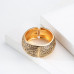 Wide Band Bohemian Style Gold Bracelet