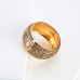Wide Band Bohemian Style Gold Bracelet