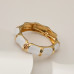 Bamboo Style Smooth Gold Bracelet