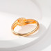 Double-headed Crescent Asymmetric Gold Bracelet