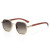 Golden frame gradient brown lens