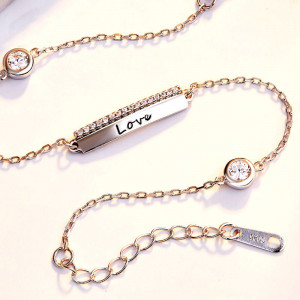 Love Silver Bracelet Chain
