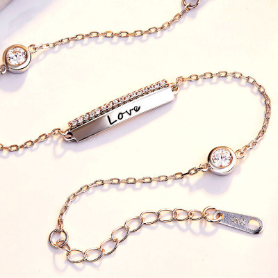 Love Silver Bracelet Chain