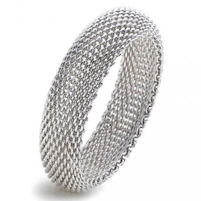 Extensible Silver Net Bracelet