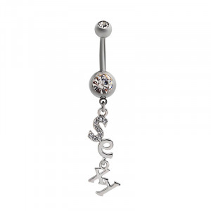 Letter Sexy Belly Ring Golden And Silver Color Available