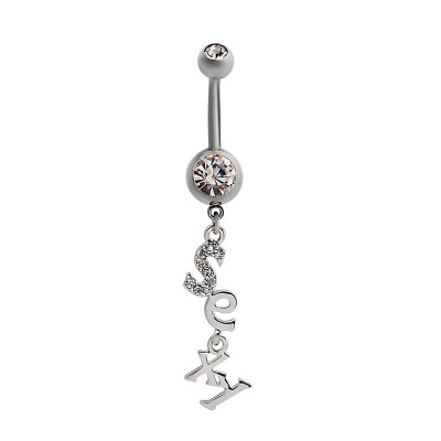 Letter Sexy Belly Ring Golden And Silver Color Available